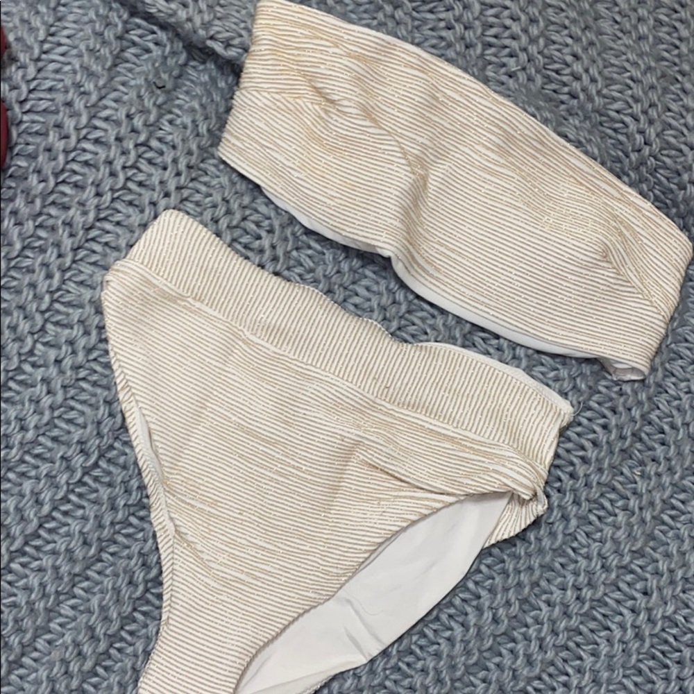 Top shop high waisted strapless Swim